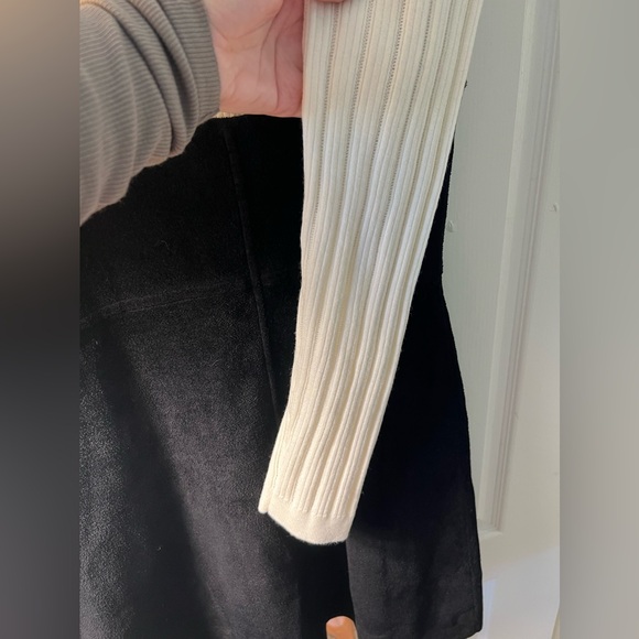 SANDRO Two-Tone Knit Pinafore Dress - Picture 14 of 15